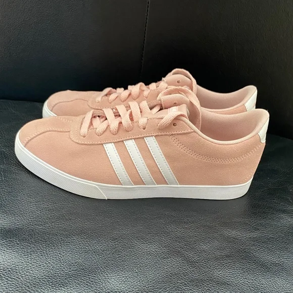 ADIDAS WOMENS VL COURT 3.0 PINK SNEAKERS SIZE 8 - Picture 1 of 6
